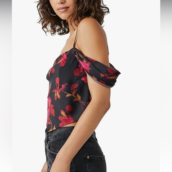 Free People Cassandra Printed Cold Shoulder Blouse - Picture 3 of 10